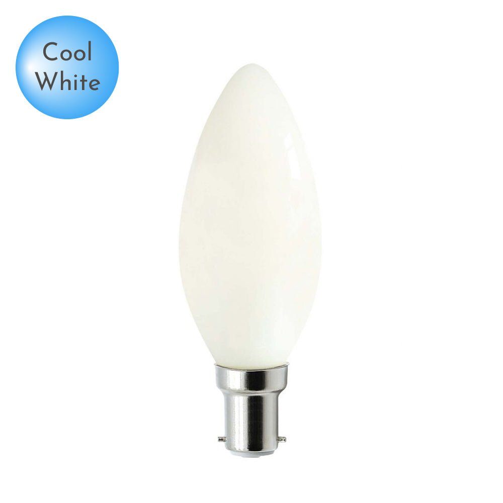 Candle LED B15 Opal Glass Cool White Globe