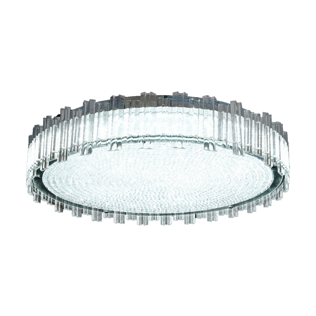 QL8011/450 Crystal Surround Round 450mm Remote Controlled Tri-Colour Ceiling Light