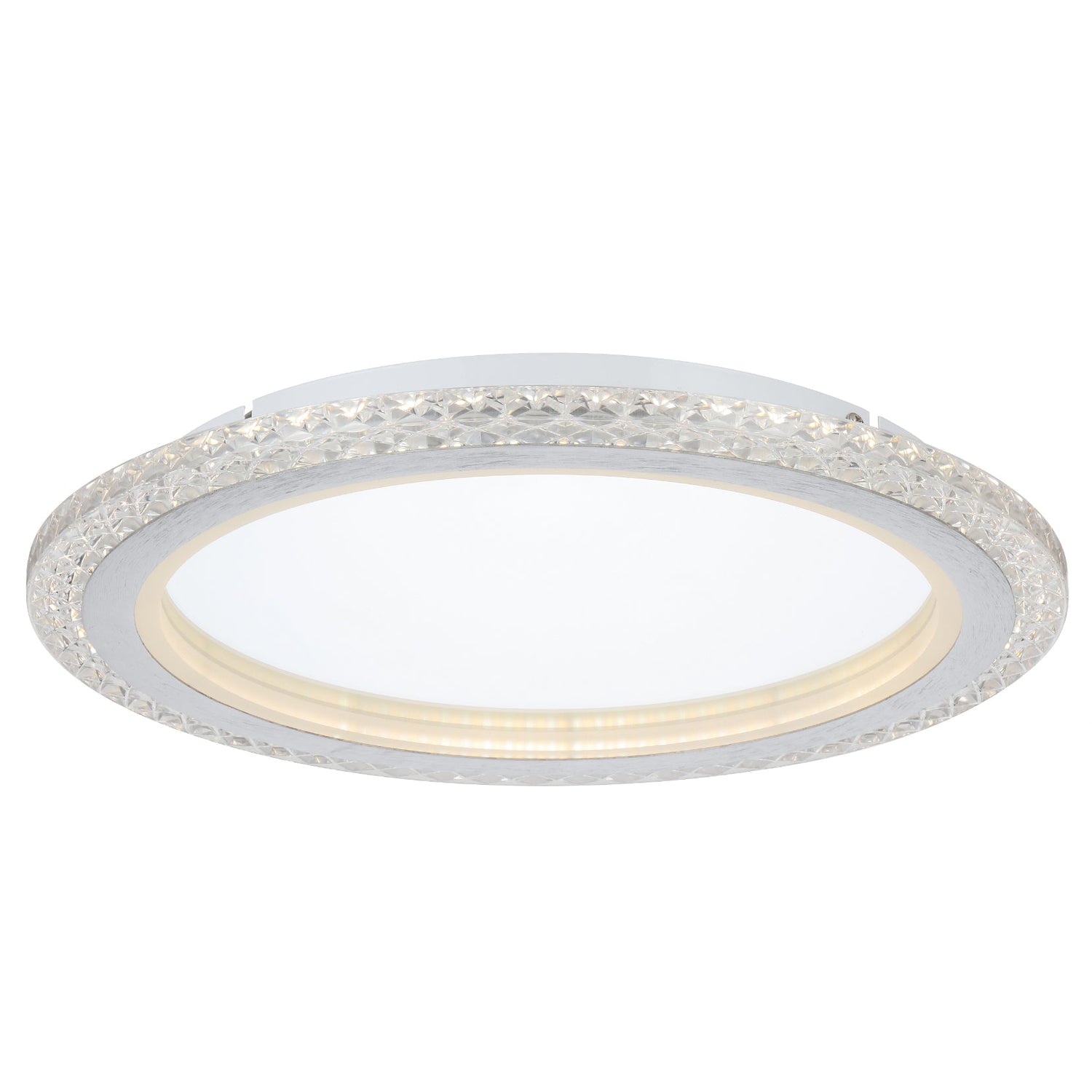 Elie 40 Round Crystal-Look with Mirrored Centre LED Tri-Colour 24w Oyster