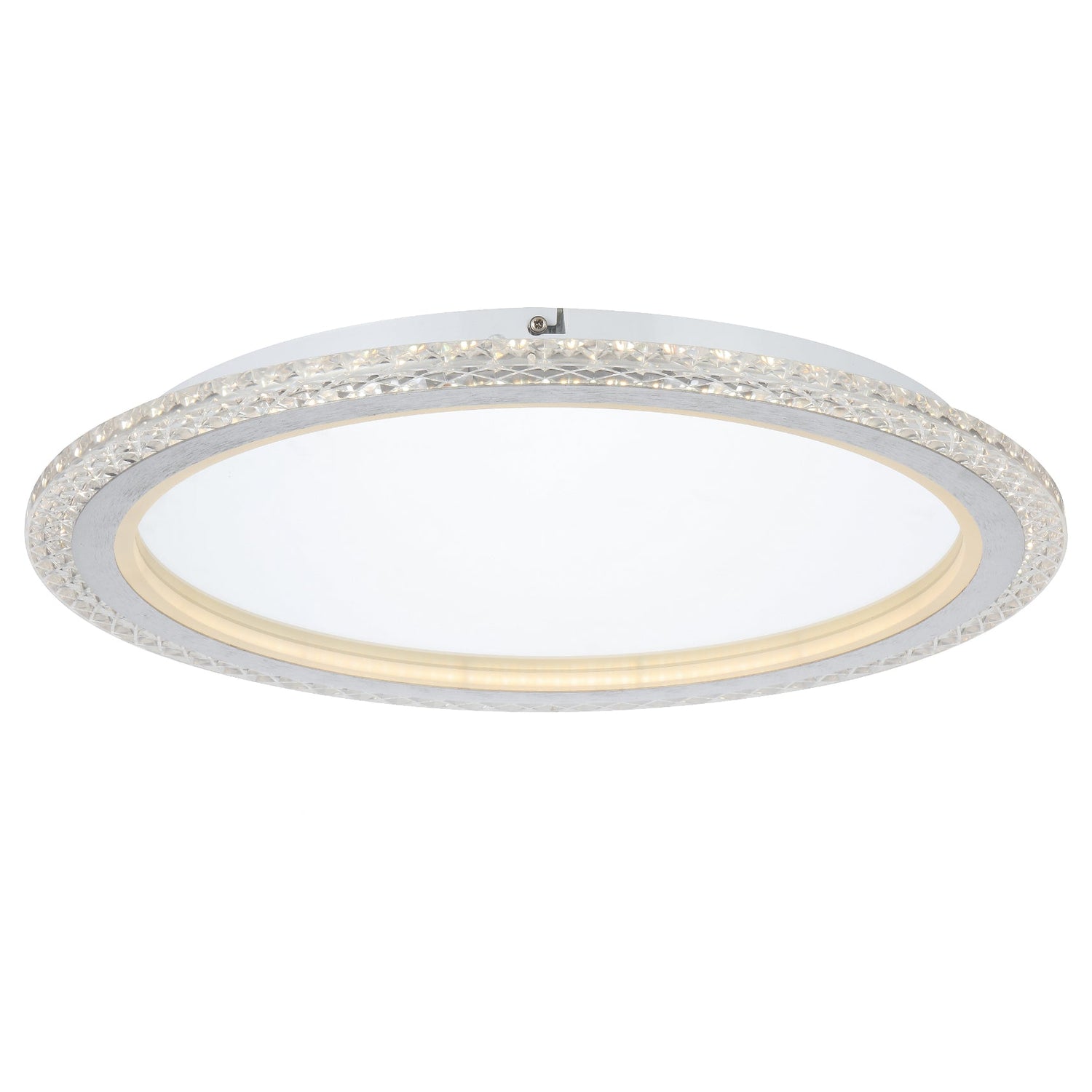 Elie 50 Round Crystal-Look with Mirrored Centre LED Tri-Colour 32w Oyster