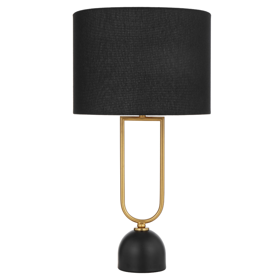 Erden Black and Antique Gold Art Deco Modern Table Lamp