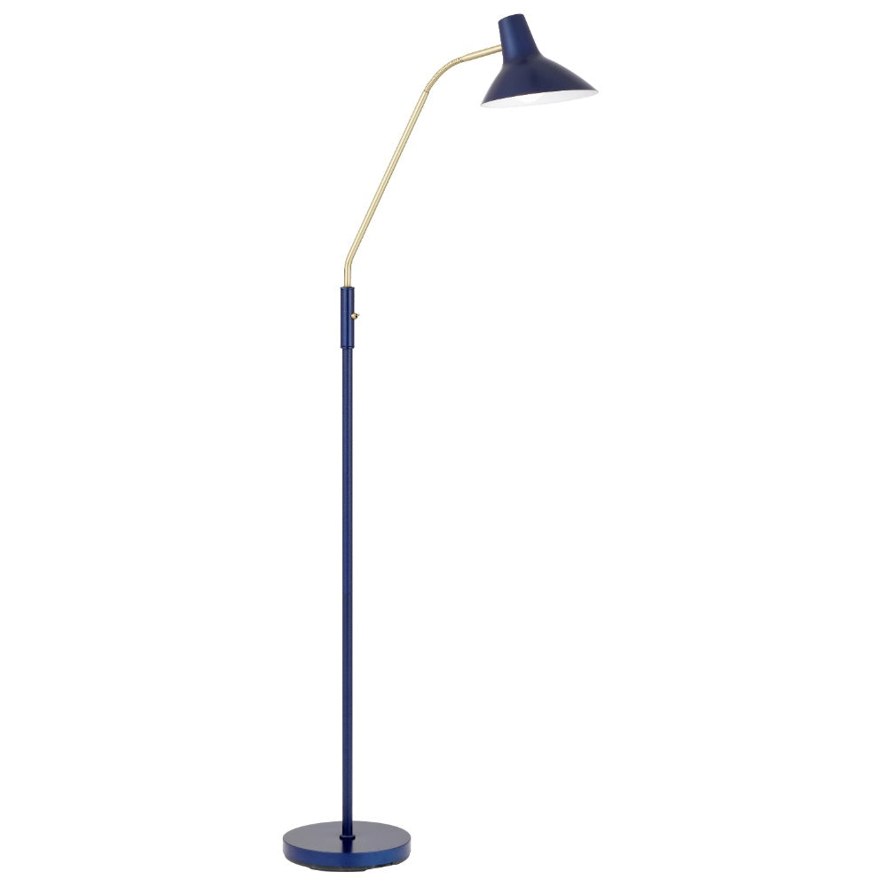 Farbon Blue Mid-Century Modern Floor Lamp
