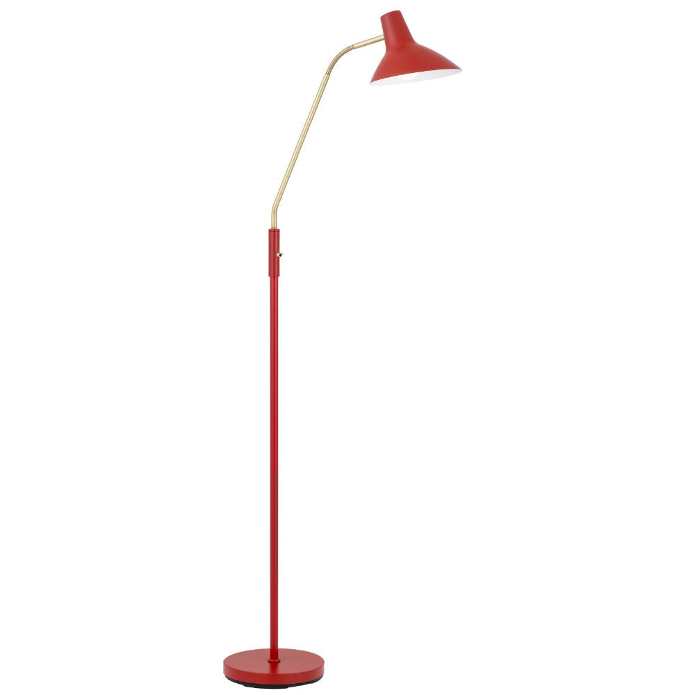 Farbon Red Mid-Century Modern Floor Lamp