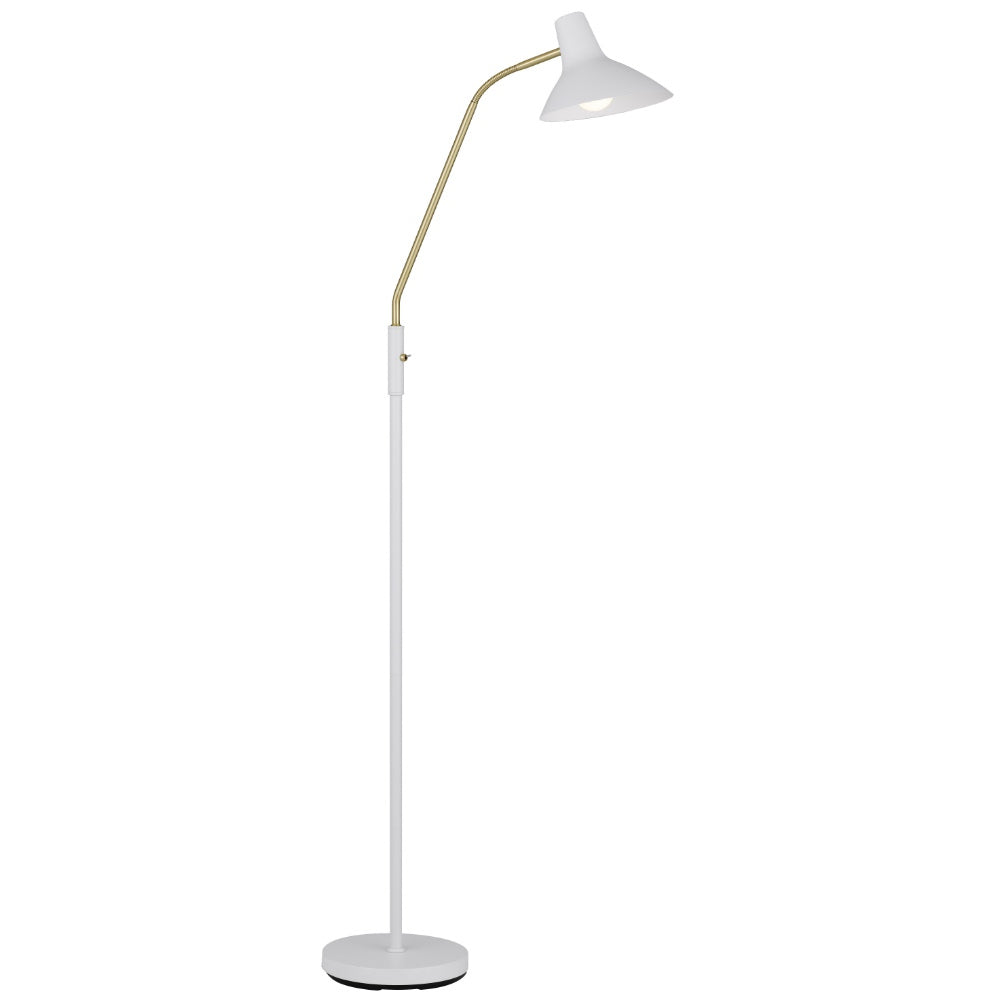 Farbon White Mid-Century Modern Floor Lamp