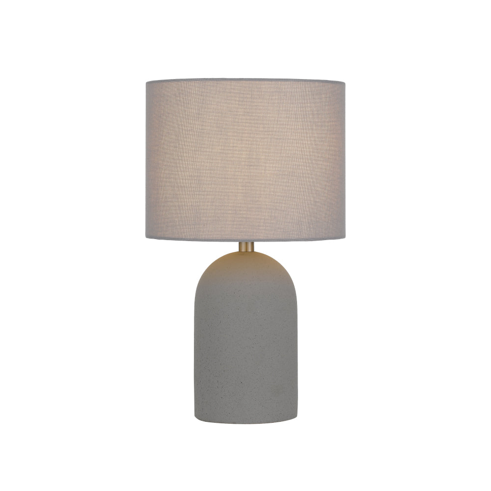 Fevik Small Concrete and Grey Modern Industrial Table Lamp