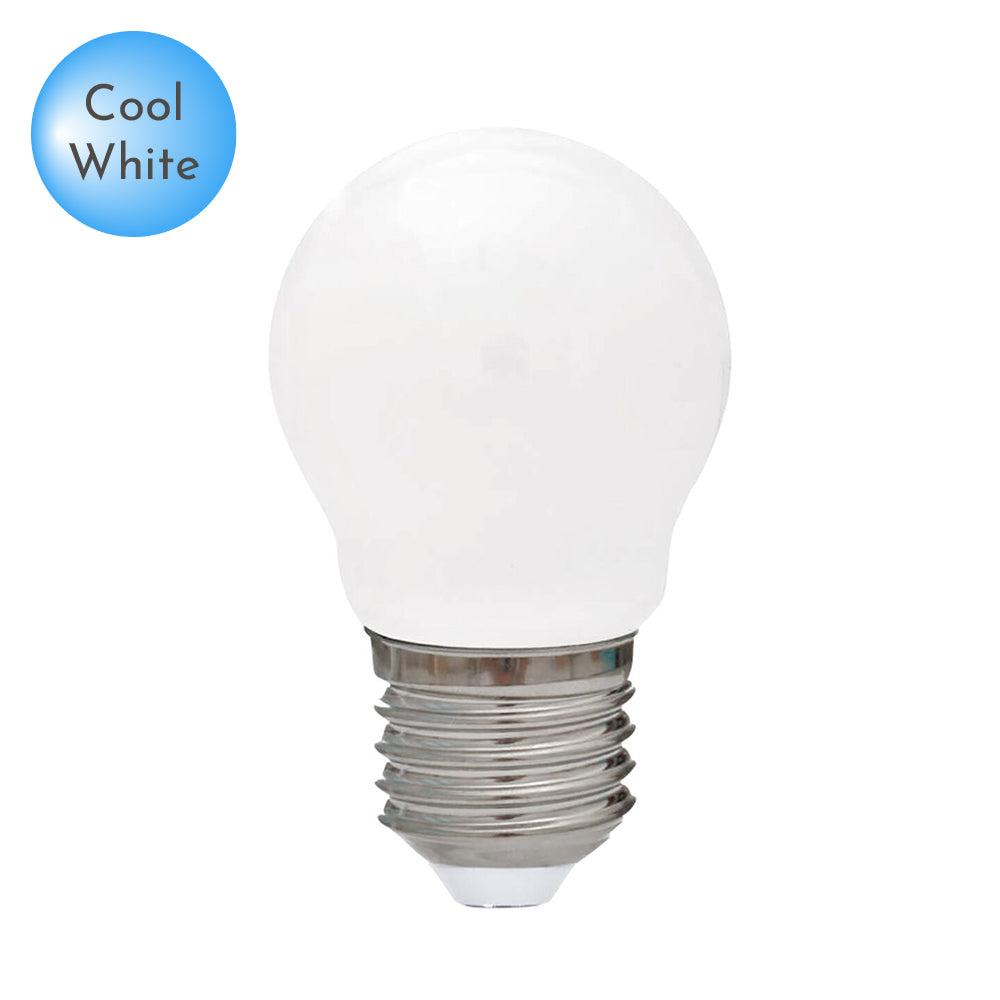 Fancy Round LED E27 Opal Glass Daylight Globe