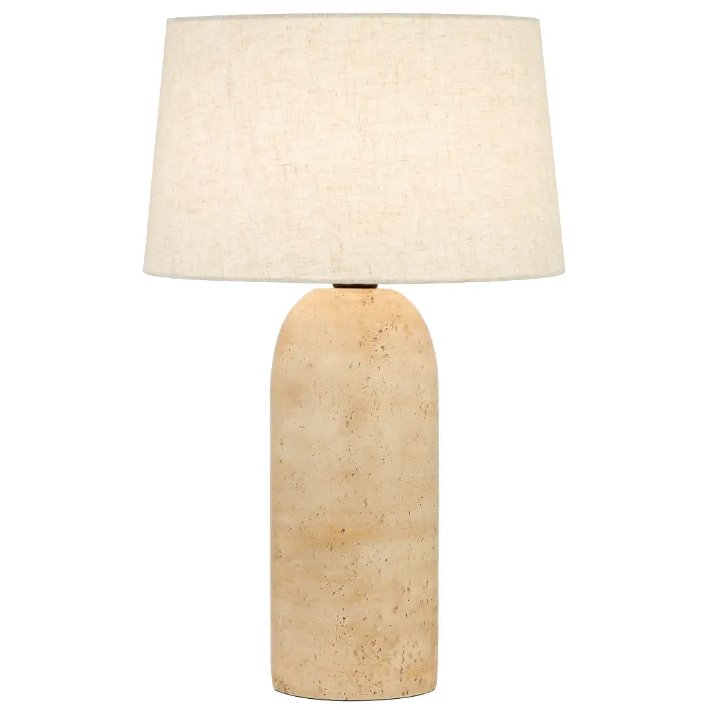Fulvia Beige Cast Stone Table Lamp