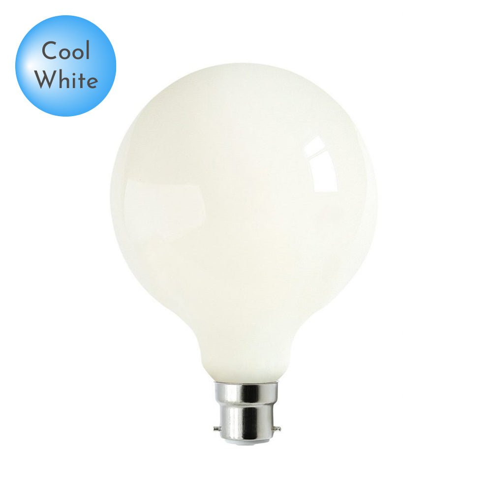 G125 LED B22 Opal Glass Cool White Globe