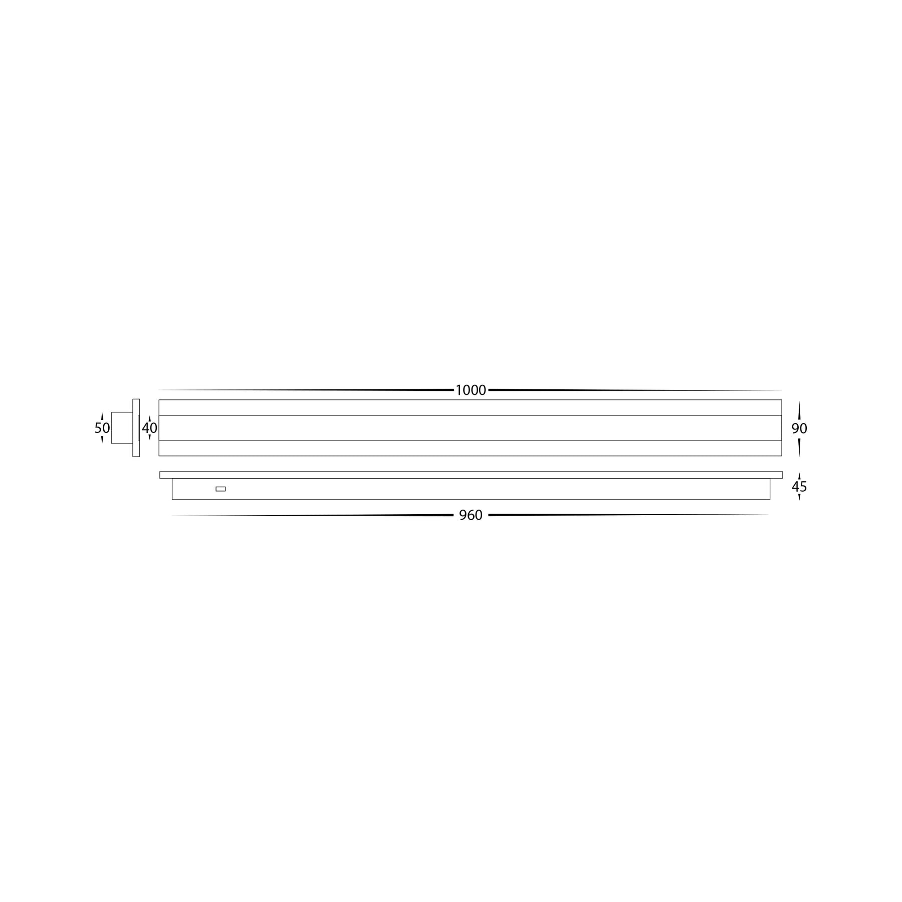 Barline 1000mm White Modern Linear Outdoor LED Wall Light