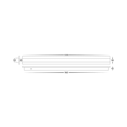 Barline 1000mm White Modern Linear Outdoor LED Wall Light