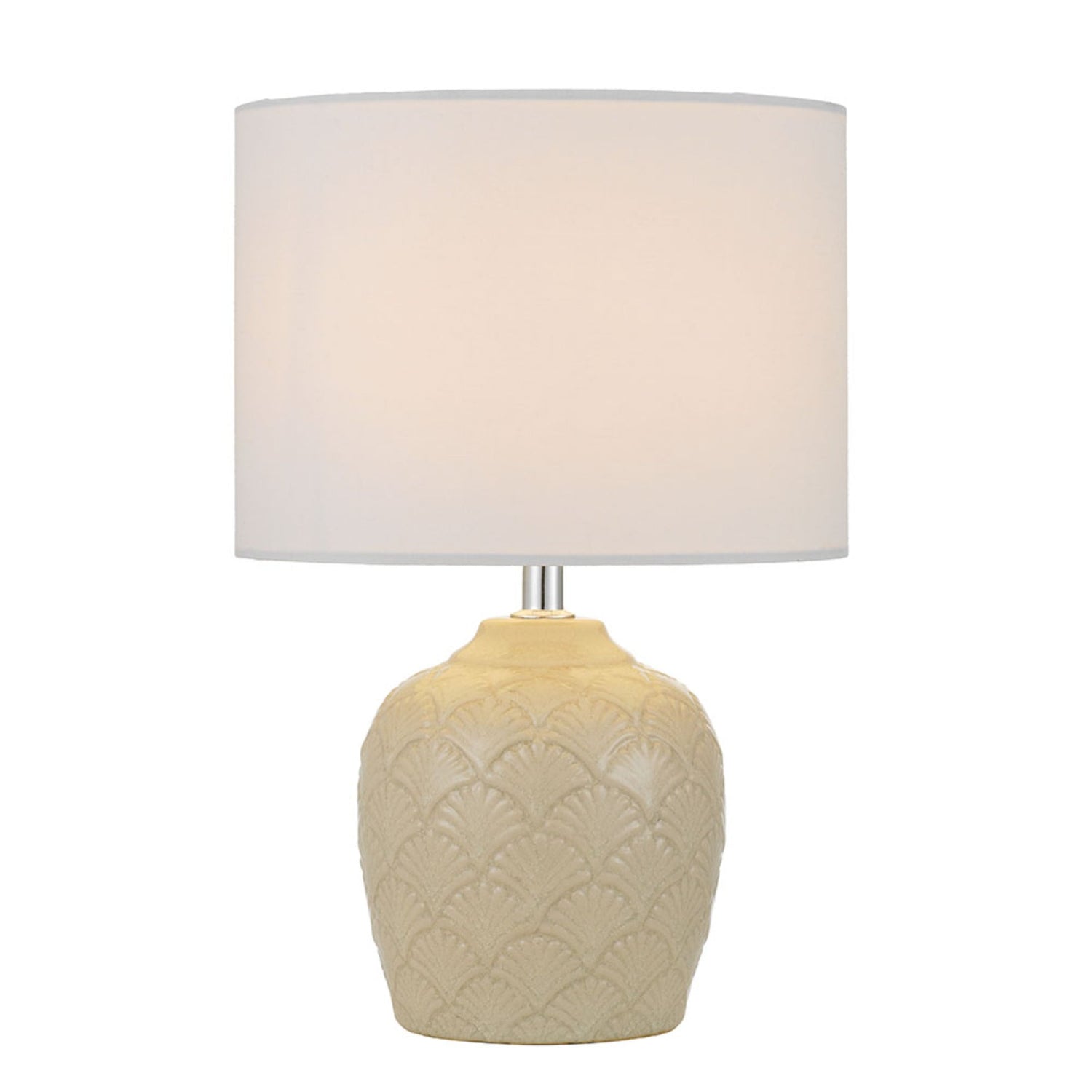 Indo Cream and White Ceramic Table Lamp