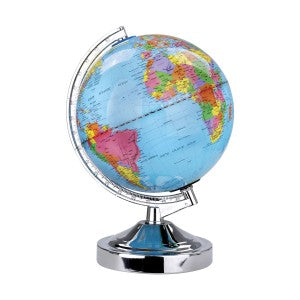 World Map Blue Multi-Coloured Lamp