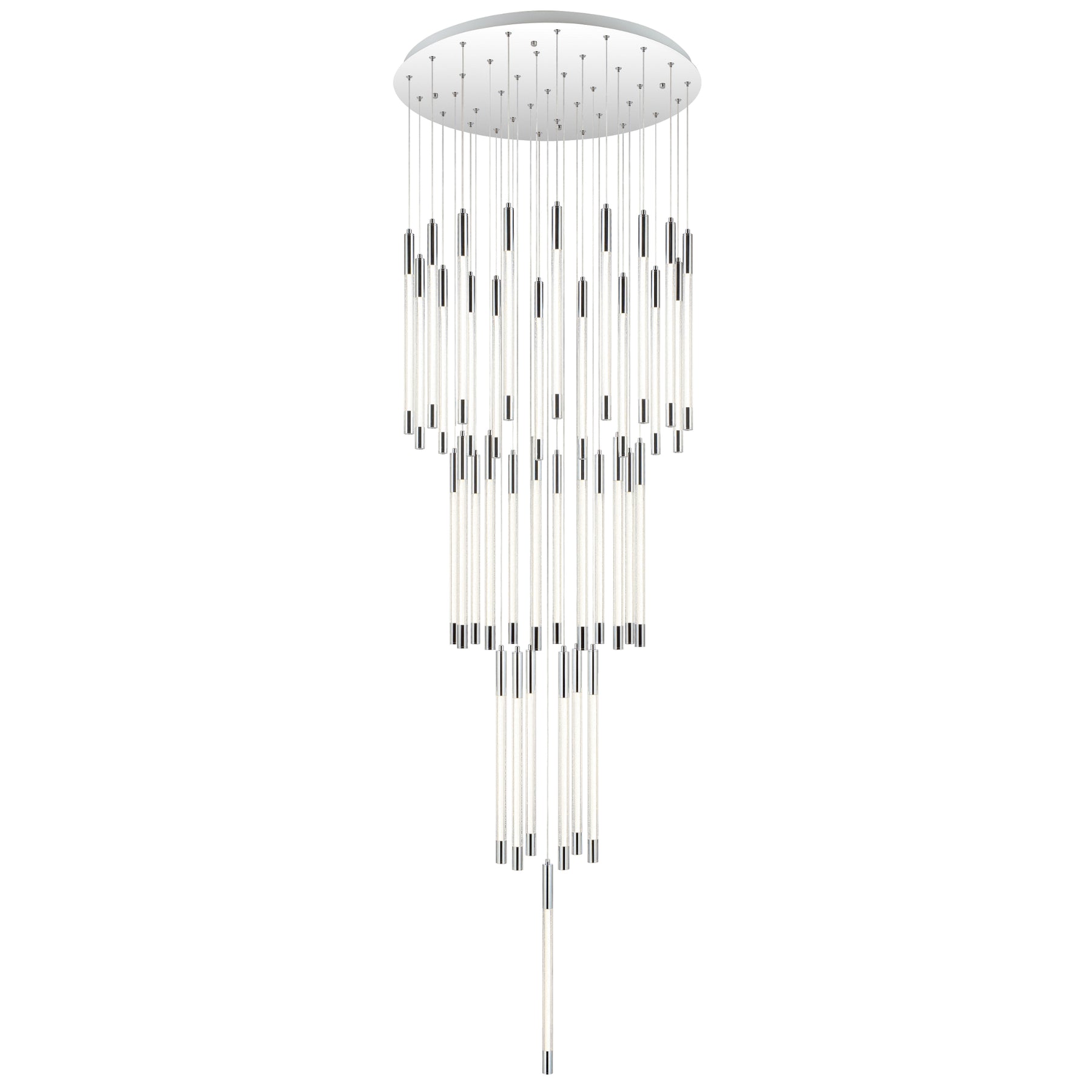 Kurtz 37 Light 4000k LED Contemporary Chrome Pendant