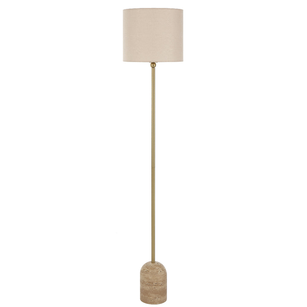 Livia Beige and Cream Modern Industrial Floor Lamp