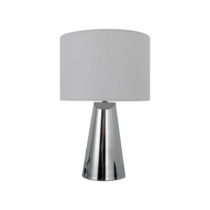Tayla White and Chrome Contemporary Touch Lamp