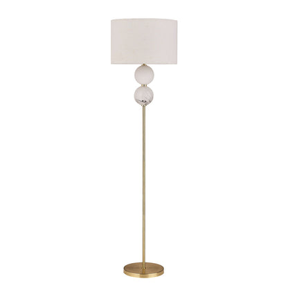 Murano Brass and White Modern Elegant Floor Lamp