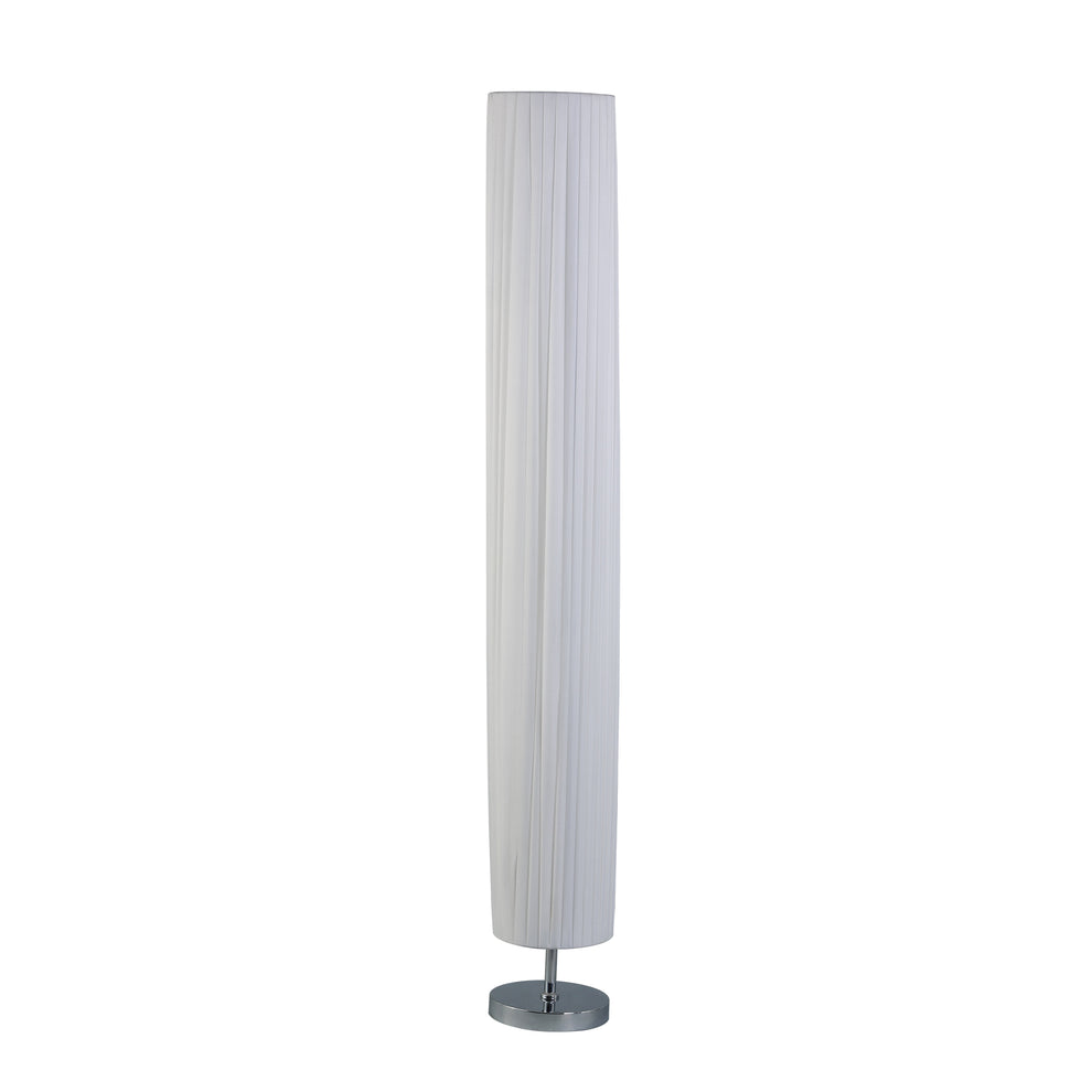 Eclara Chrome and White Modern Floor Lamp