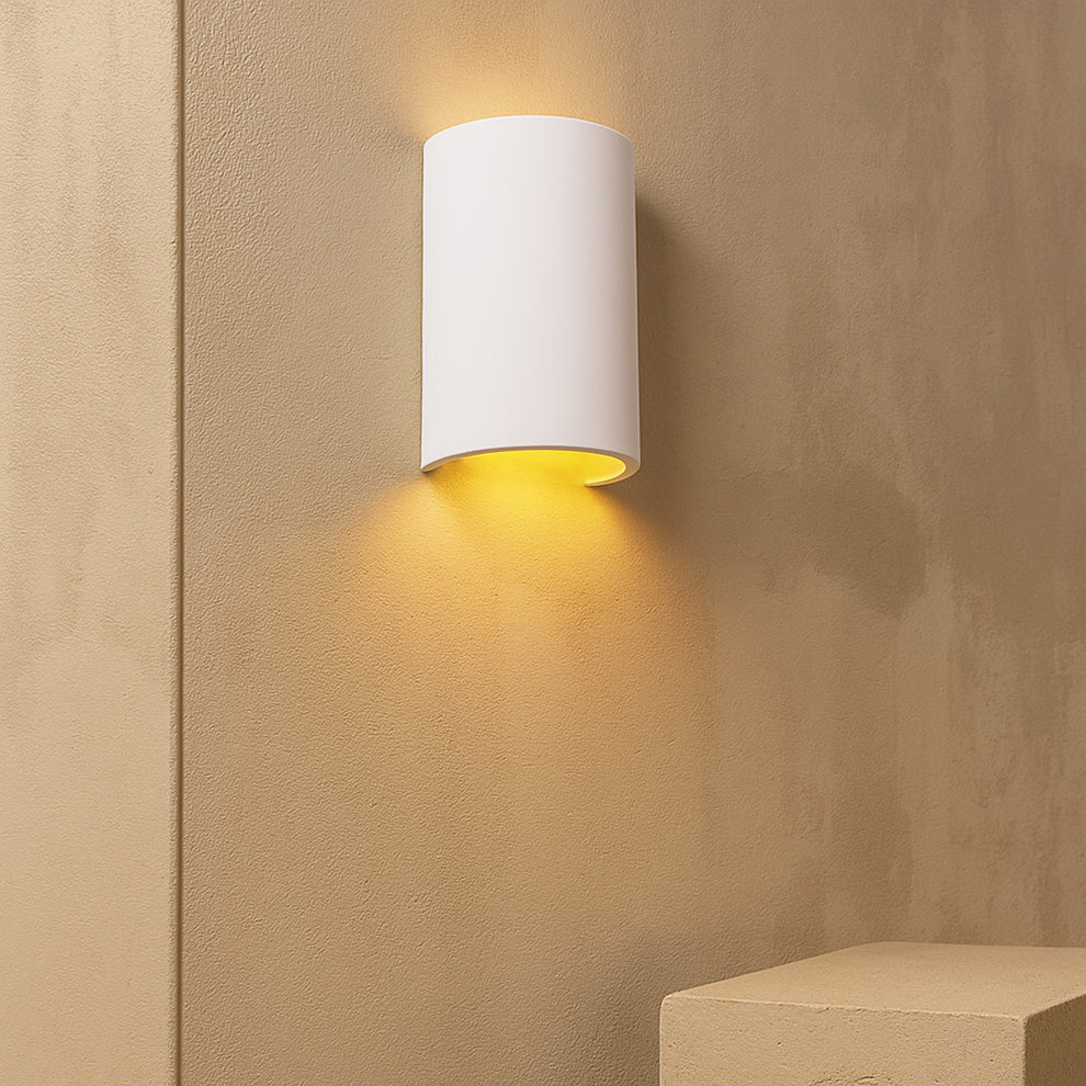 Verda 2 Light Up and Down Plaster Modern Wall Sconce