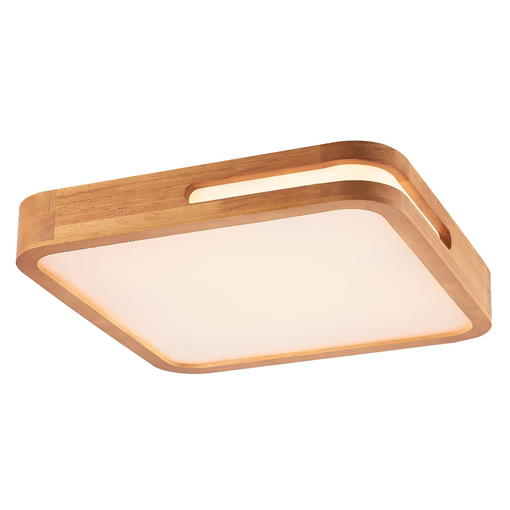 Lyric 50cm 36w Timber Tri-Colour LED Oyster Close to Ceiling