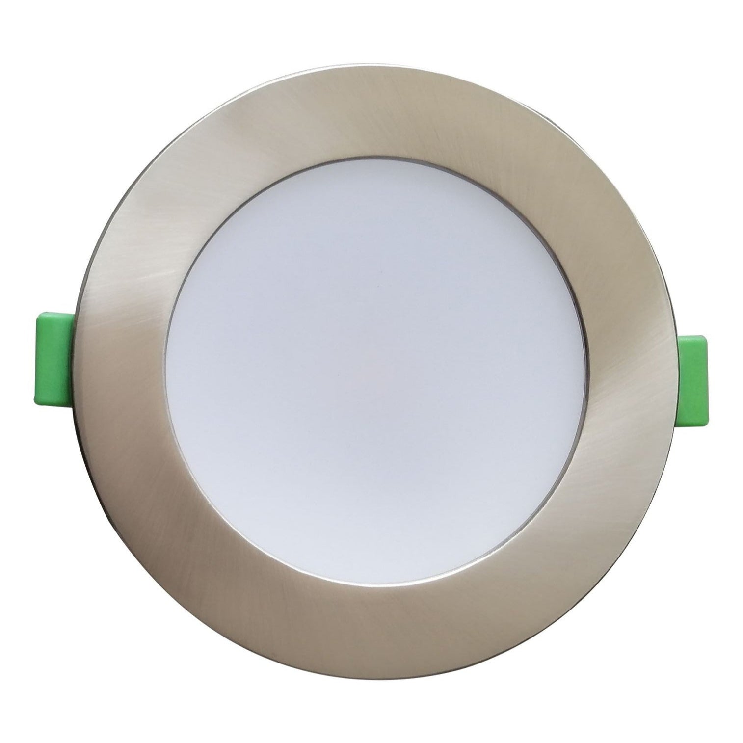 NOVADLUX01A White and Satin Chrome Recessed Tri-Colour Downlight