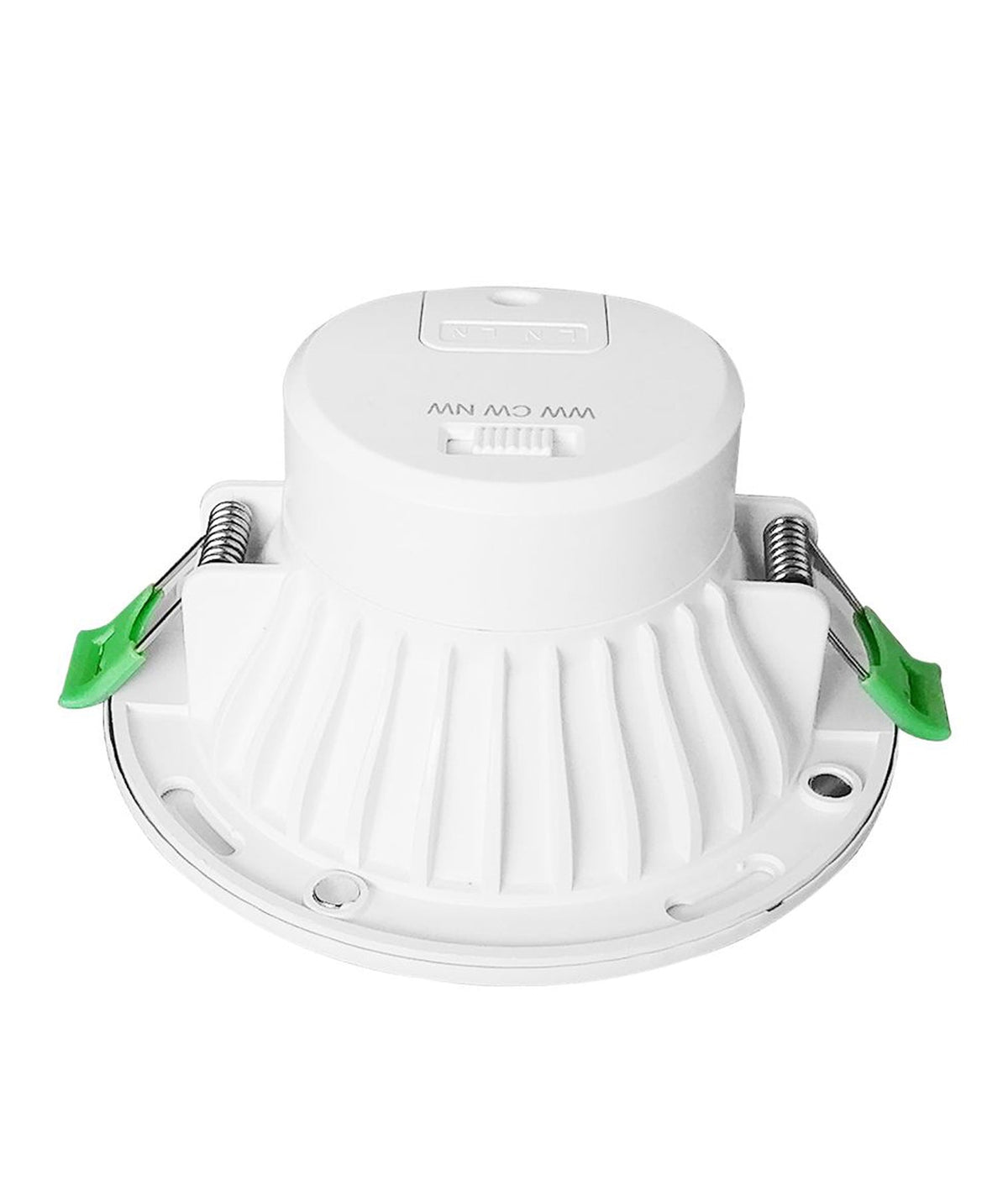NOVADLUX01A White and Satin Chrome Recessed Tri-Colour Downlight