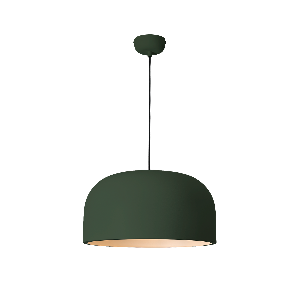 Oslo Sage Green Large Rustic Dome Pendant