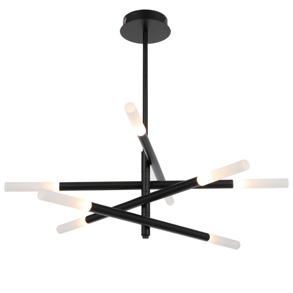 Pinta 8 Light Black Warm White LED Modern Pendant