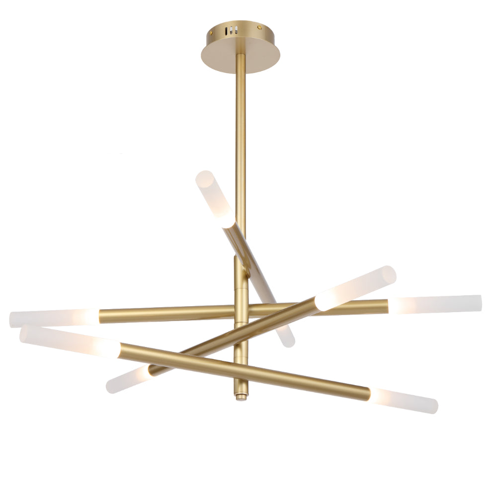 Pinta 8 Light Gold Warm White LED Modern Pendant