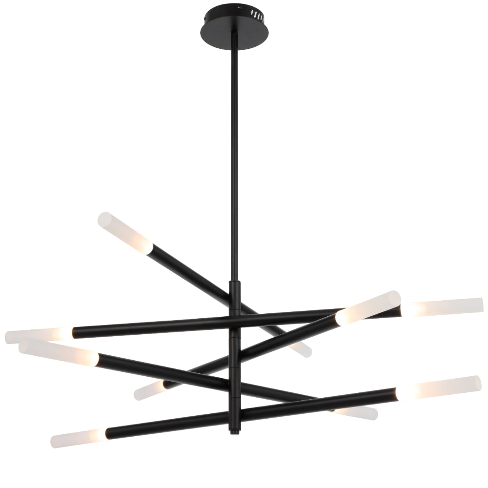 Pinta 10 Light Black Warm White LED Modern Pendant