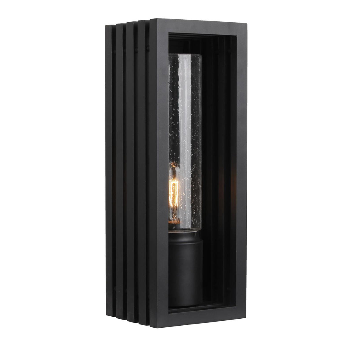 Portico Small Square Matt Black Coach Exterior Light