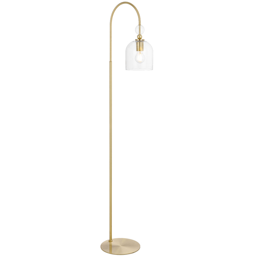 Rotif Brass Glass Floor Lamp