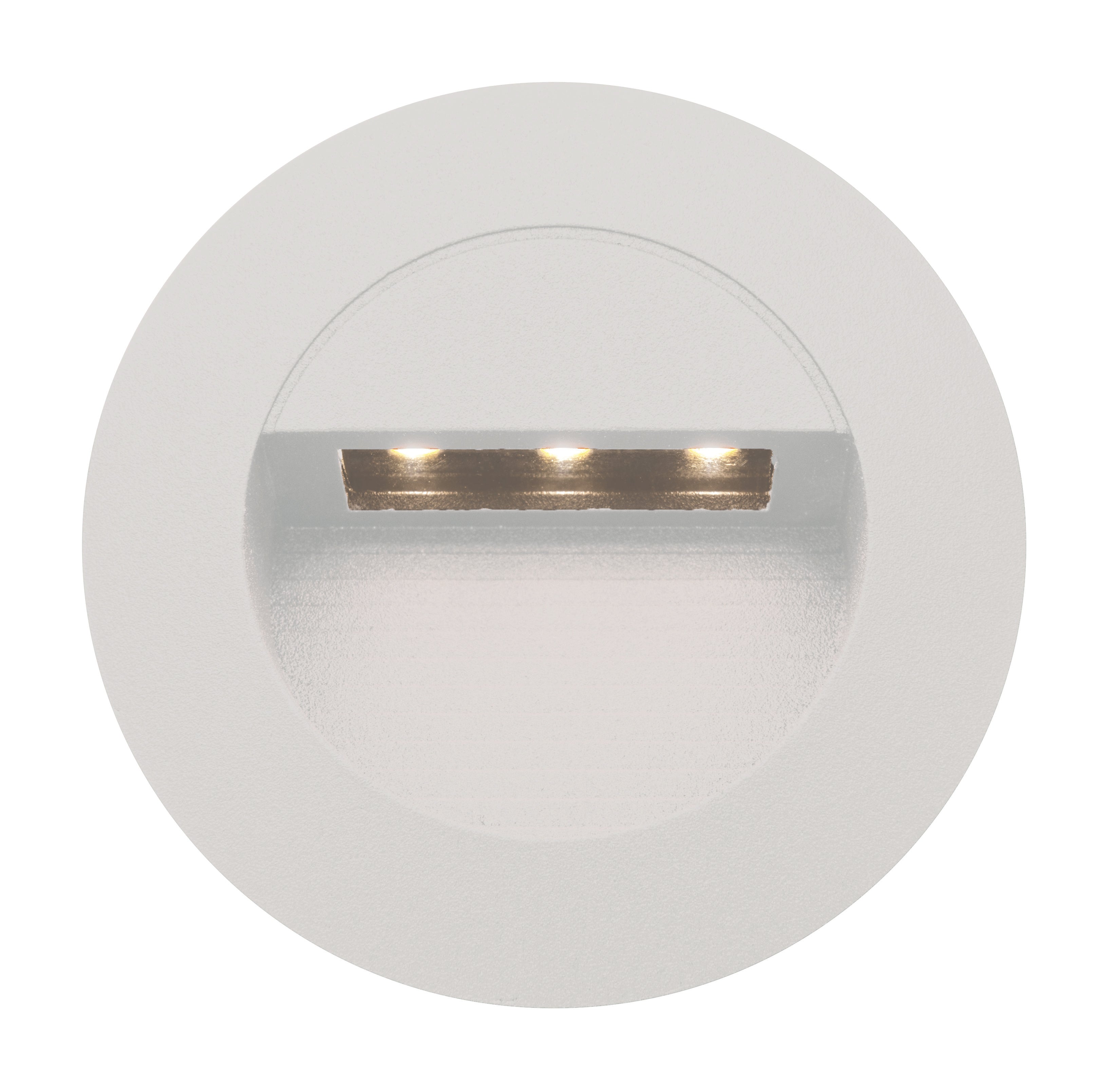 Rye White Round Outdoor Warm White LED Step Light