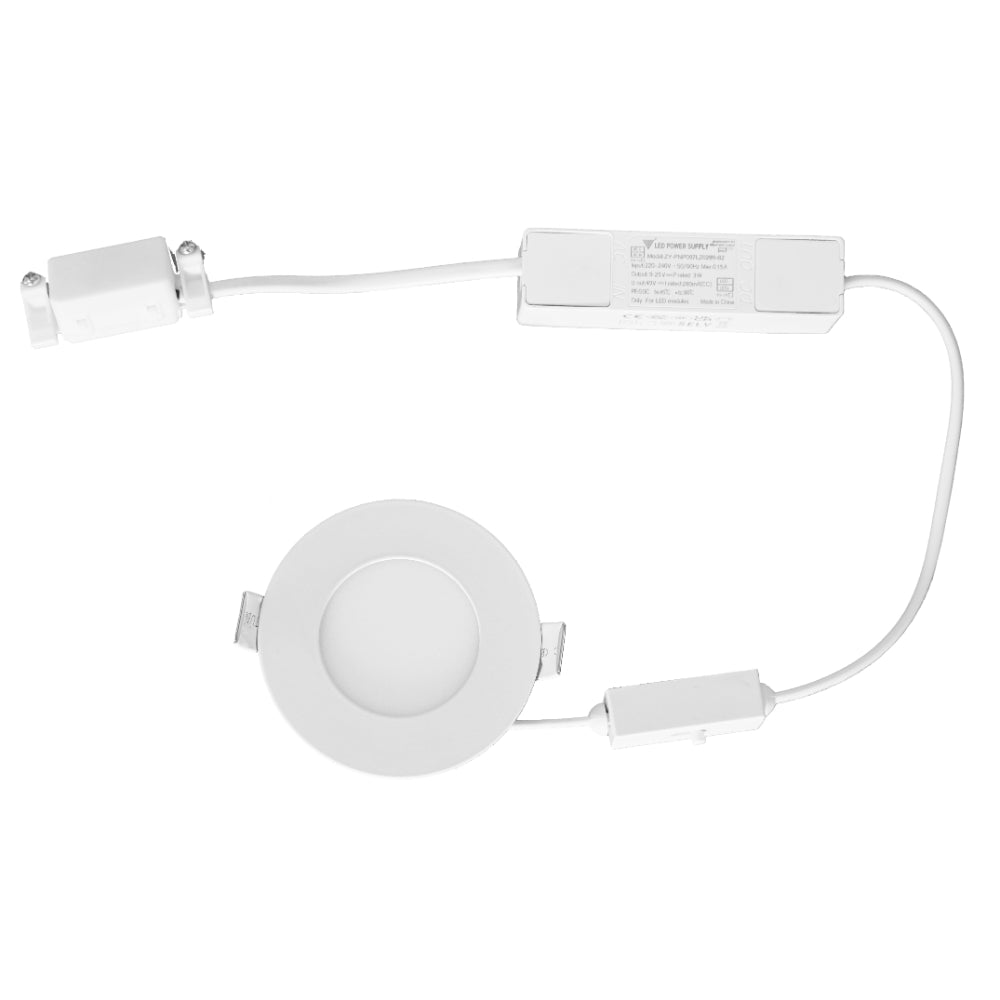 Stow White Round Tri-Colour Recessed LED Stair Fixture