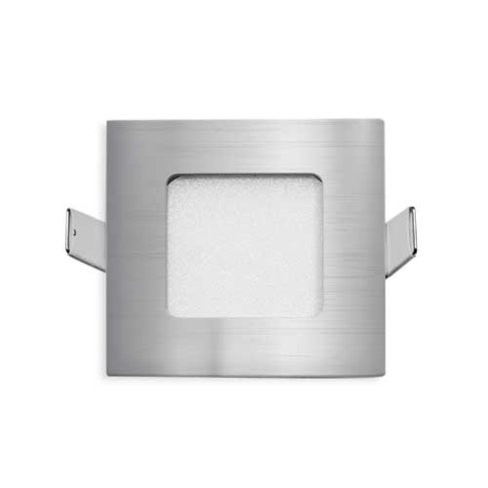 Stow Silver Square Tri-Colour Recessed LED Stair Fixture