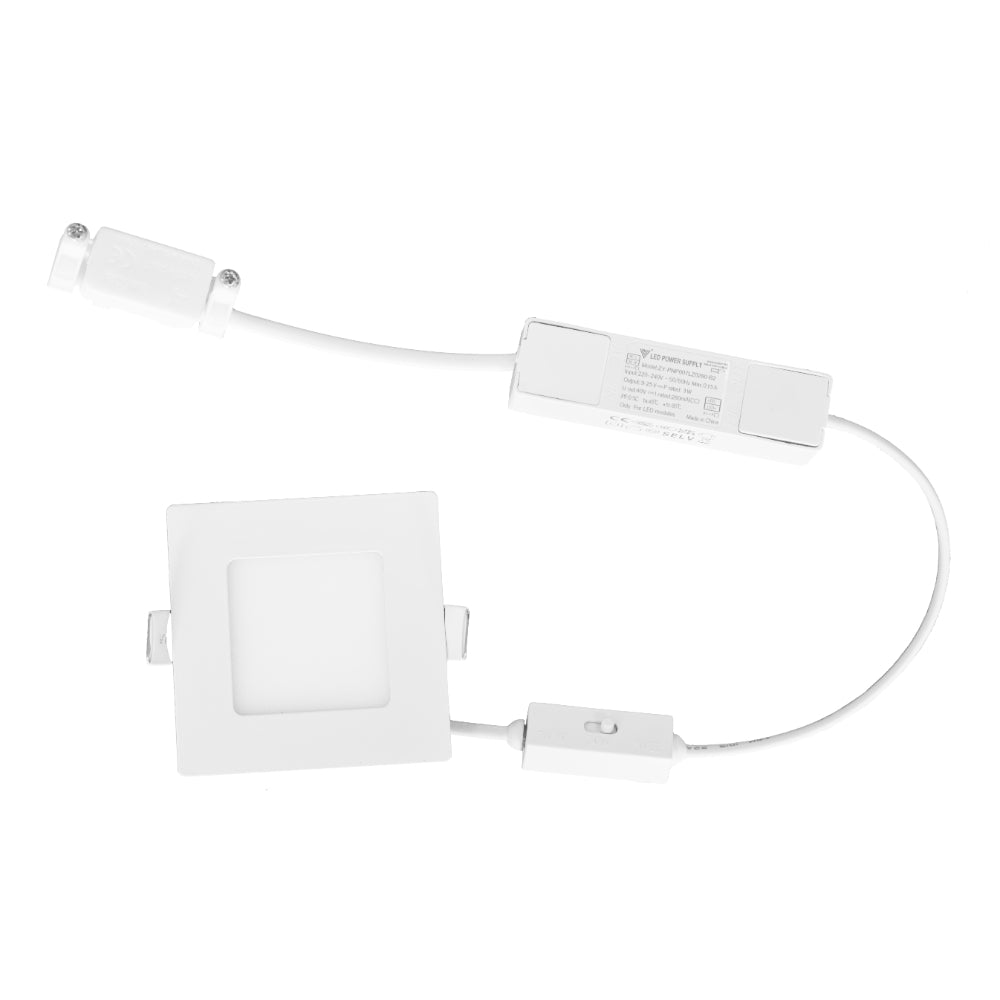 Stow White Square Tri-Colour Recessed LED Stair Fixture