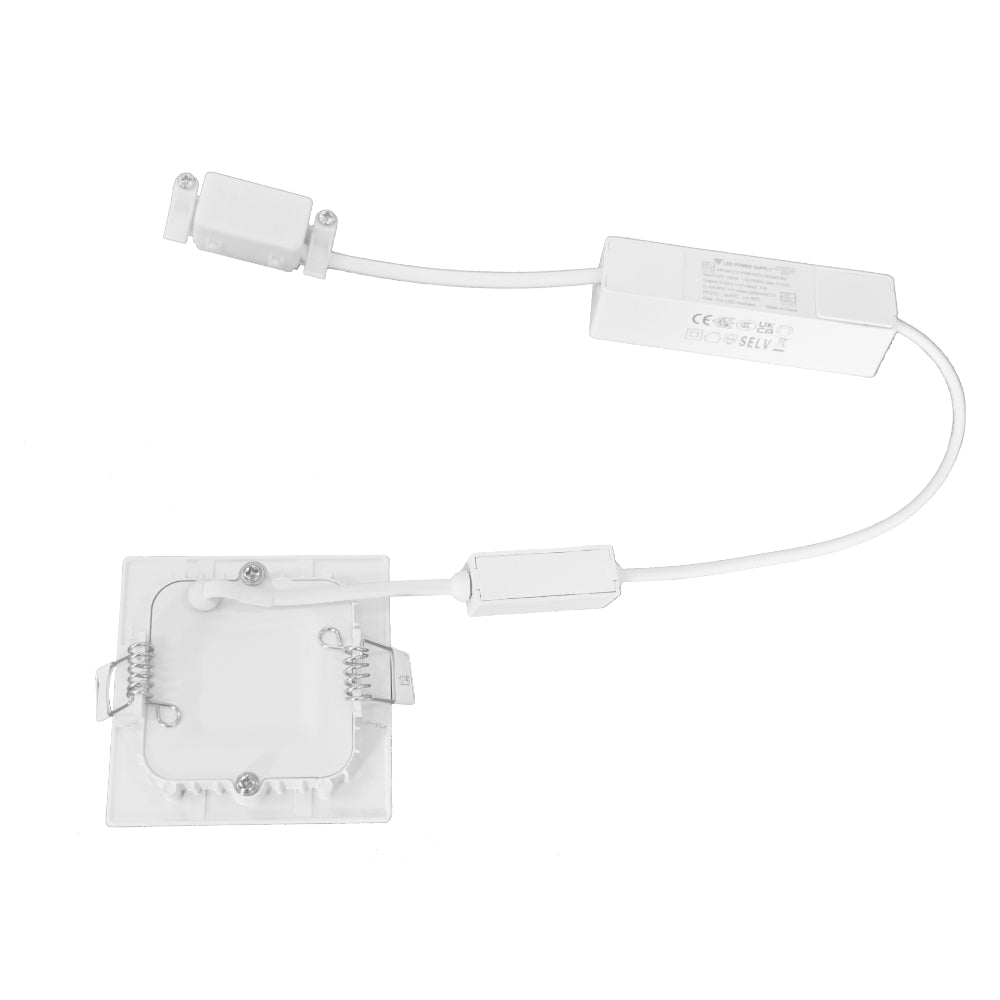 Stow Silver Square Tri-Colour Recessed LED Stair Fixture