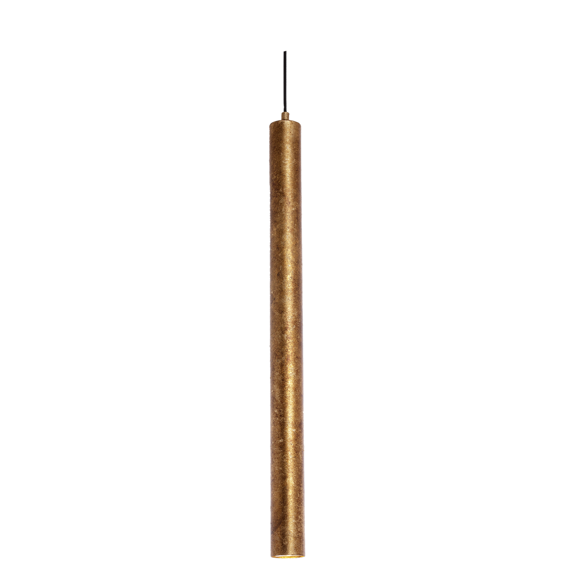 Toress Large Gold Leaf Finish Single Cylindrical Pendant