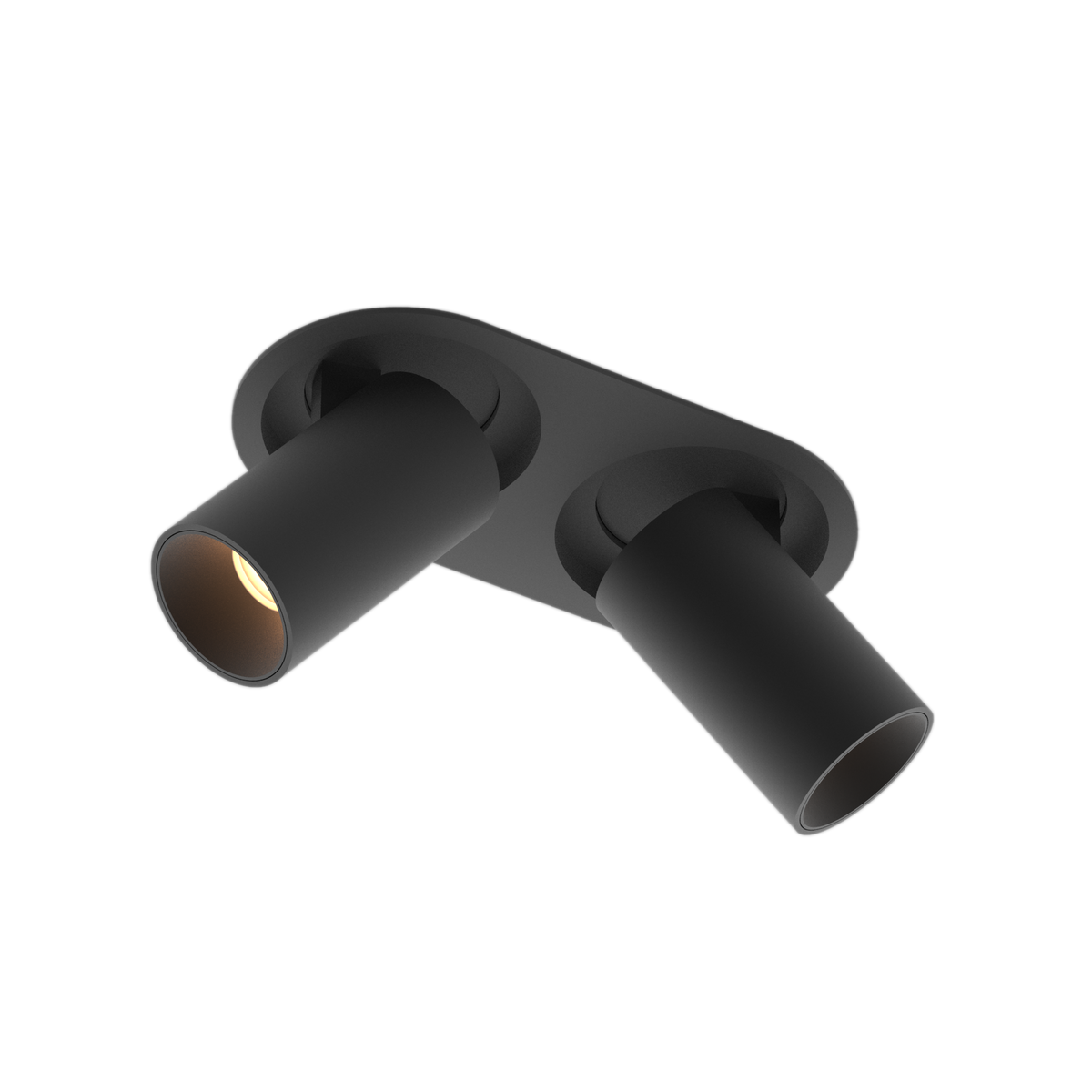 Telescope Duo Black Adjustable 2x12w Recessed Downlight and Spotlight