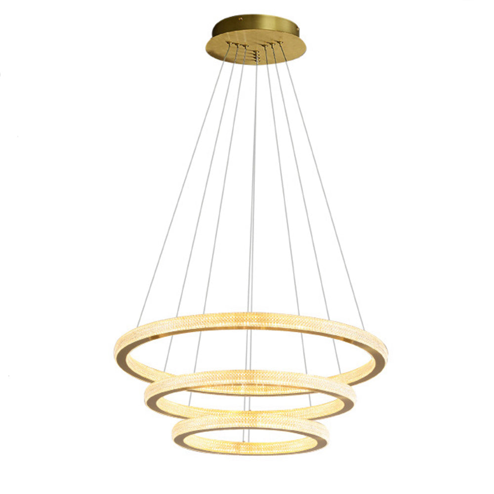 Acrylic and gold pendant light deals
