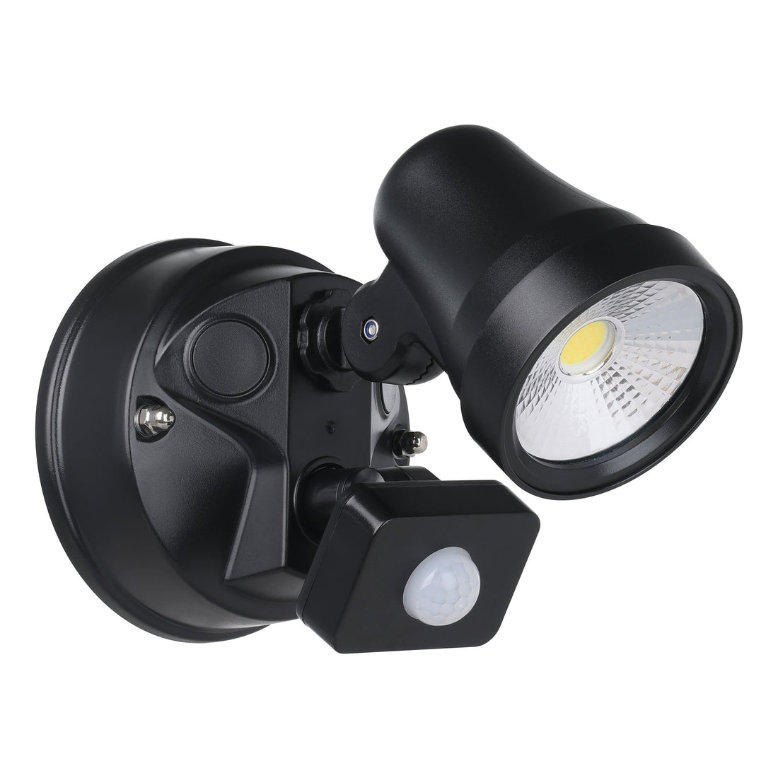 Coastguard 1 Light Black with Sensor Tri-Colour Exterior Security Spot Light