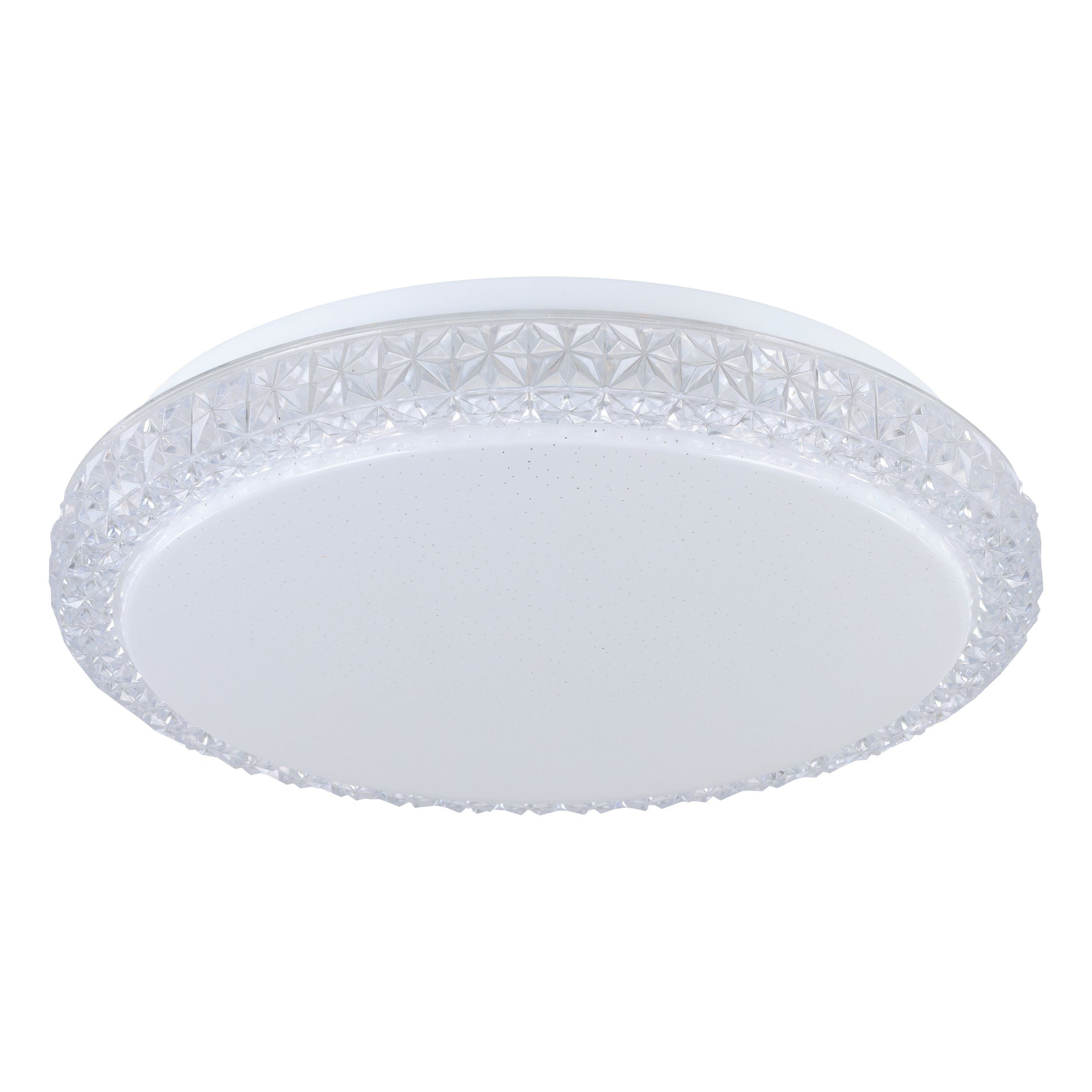 Delilah 18w Crystal-Look LED Tri-Colour Oyster
