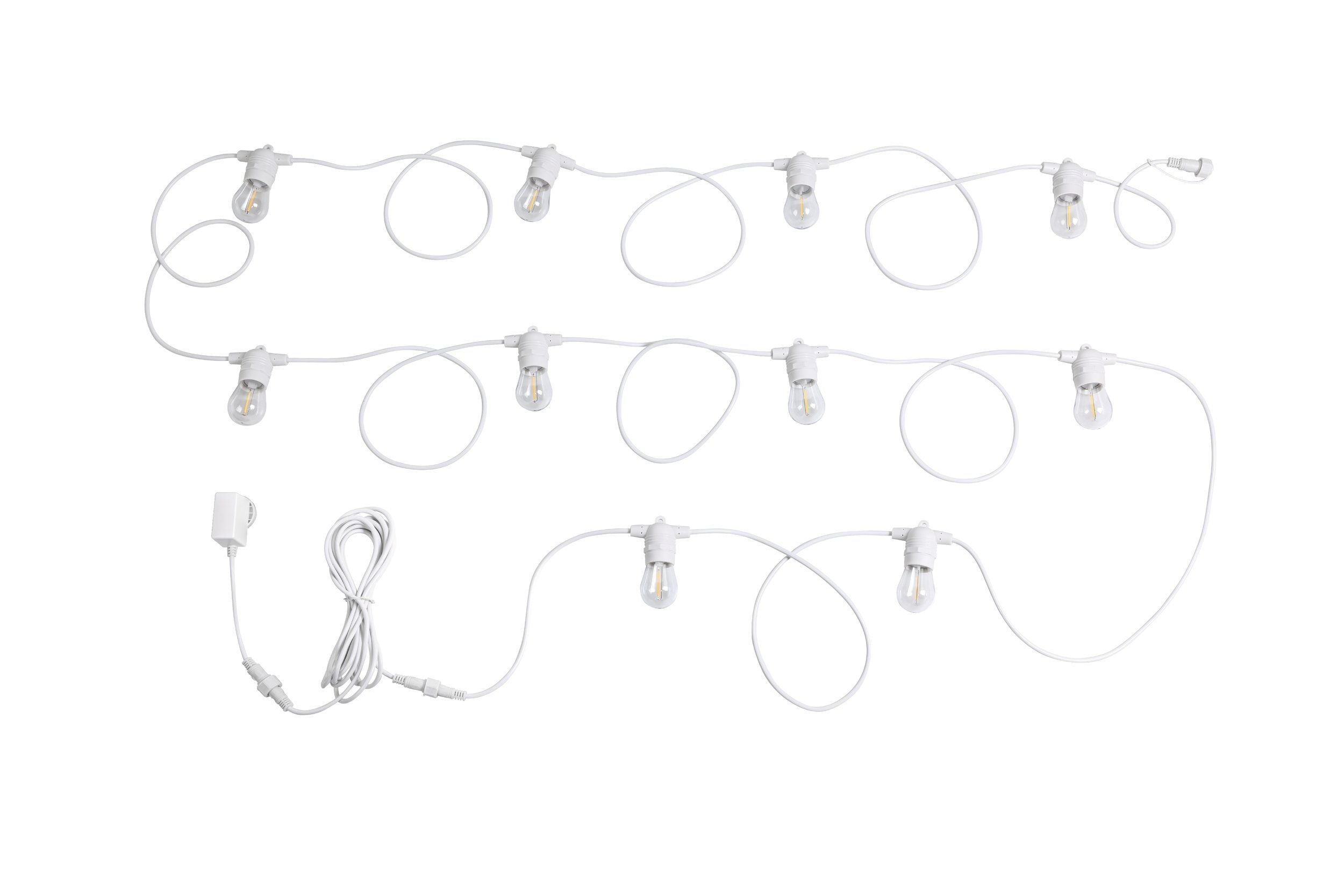 Festoon White with 10-Light Warm White Kit