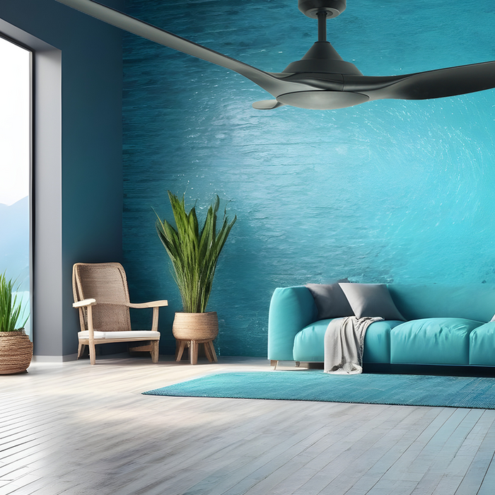 Raven RWS 64"/1620mm 3 Blade Black DC Motor Ceiling Fan