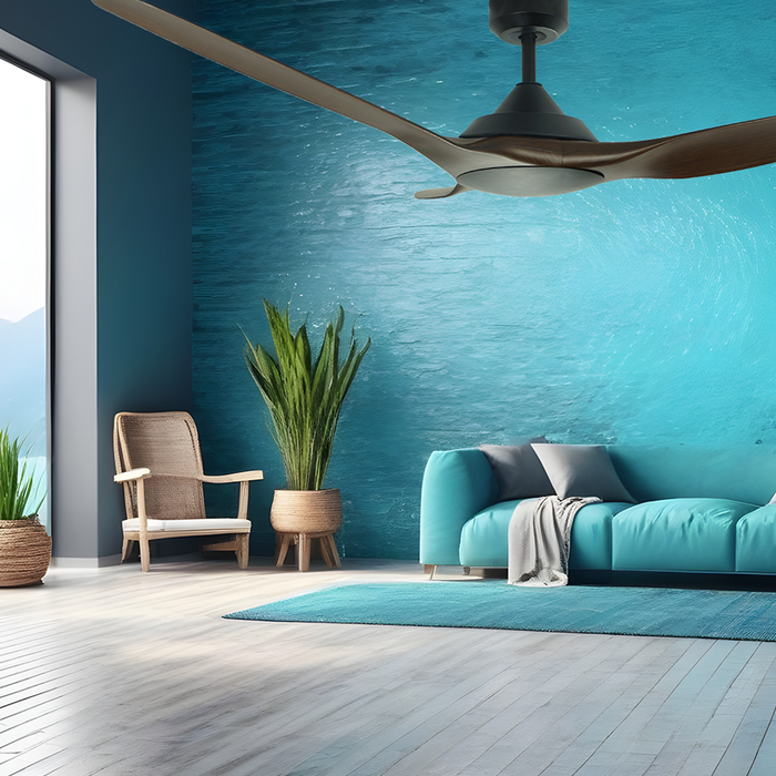 Raven RWS 64"/1620mm 3 Blade Black with Walnut DC Motor Ceiling Fan