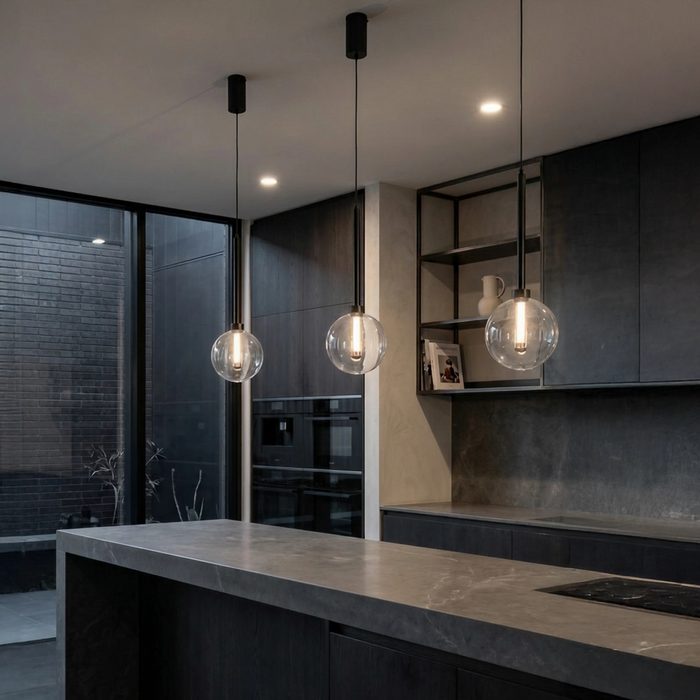 Meteor Black 1 Light LED Modern Pendant