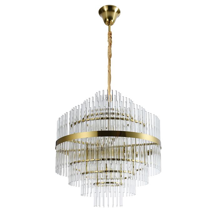 Chloe Gold and Clear Glass Modern Pendant Light