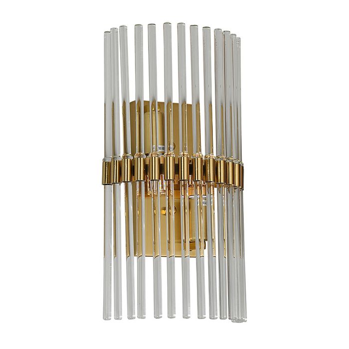 Chloe Gold and Clear Glass Modern Wall Light