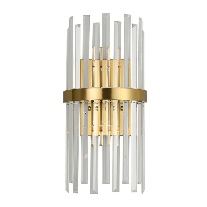 Oxford Gold and Clear Glass Modern Wall Light
