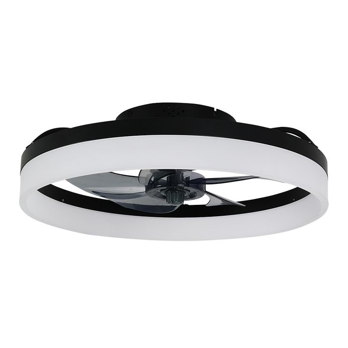 Tron 18"/46cm Black with LED Enclosed DC Motor Ceiling Fan