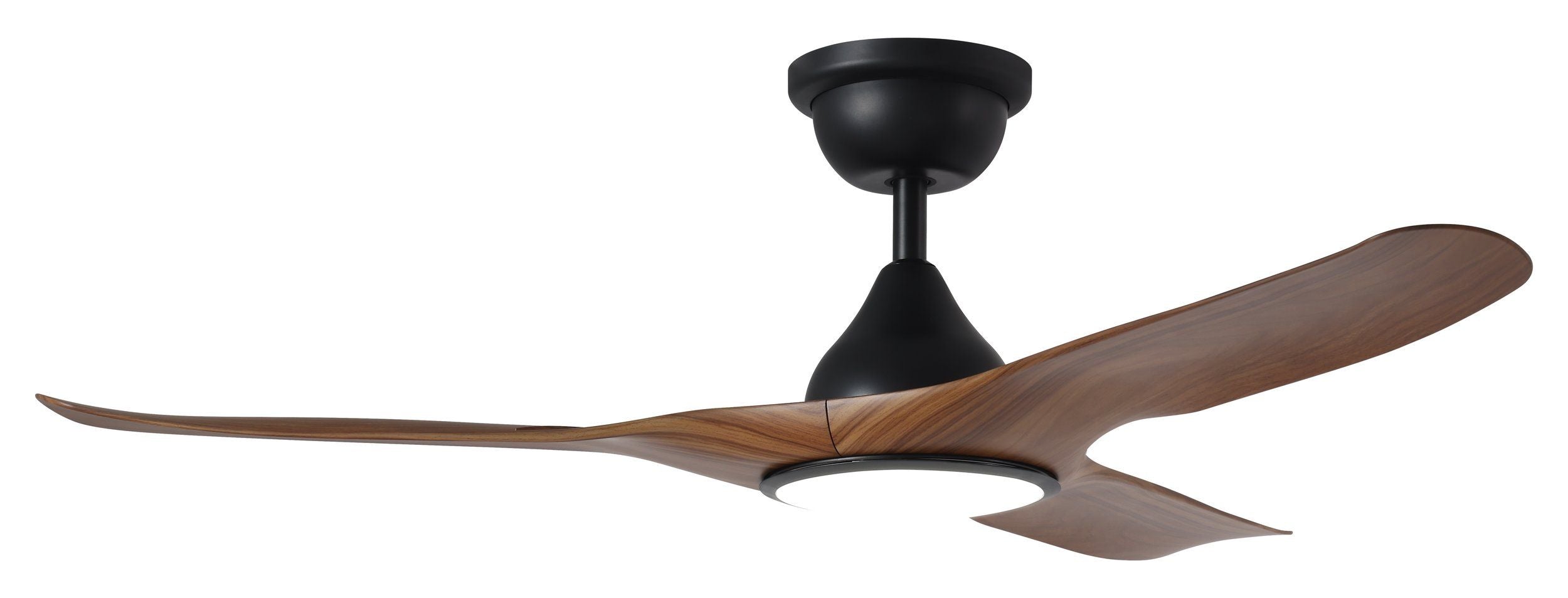 Tahiti 52"/1320mm 3 Blade Black and Teak with LED Light DC Motor ABS Ceiling Fan